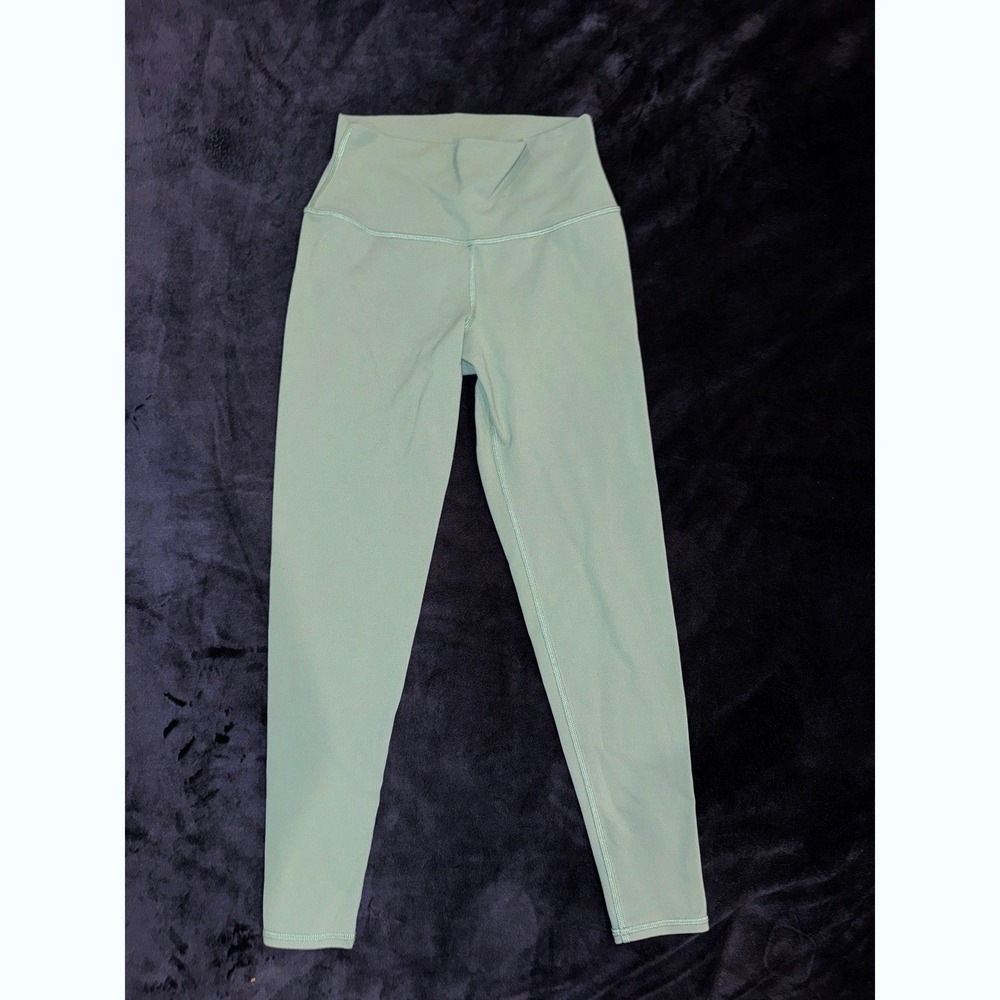 Alo Yoga Womens High Waist Airbrush Leggings Mint Green Size S Activewear (511)